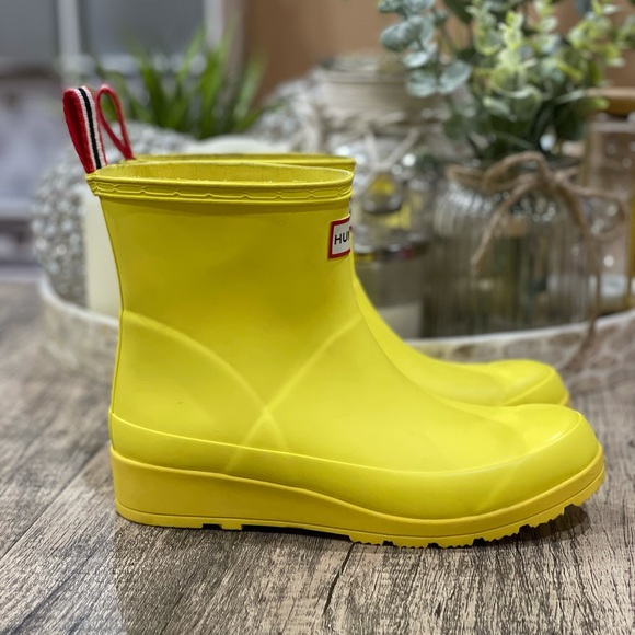 Hunter Shoes - Hunter Yellow Original Short Play Wedge Rain Boots